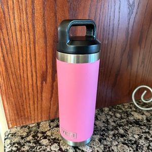 YETI PINK Rambler Water Bottke 18 oz Size